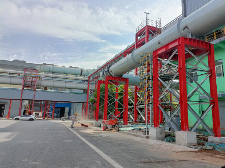 天津鐵廠動力廠煤氣管道鋼構施工